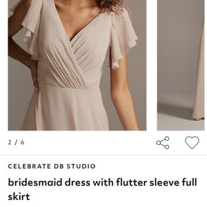 David's Bridal Long Bridesmaids Dress- Wisteria